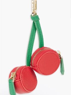 Red Cherry Case Pouch Keychain Bag Charm